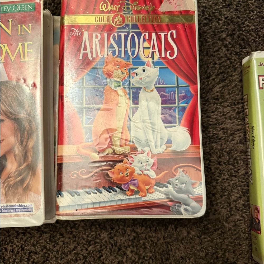 Disney The Aristocats VHS with Red and White Cover